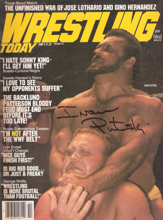 AM226  Polish Power Ivan Putski Autographed vintage Wrestling Magazine w/COA
