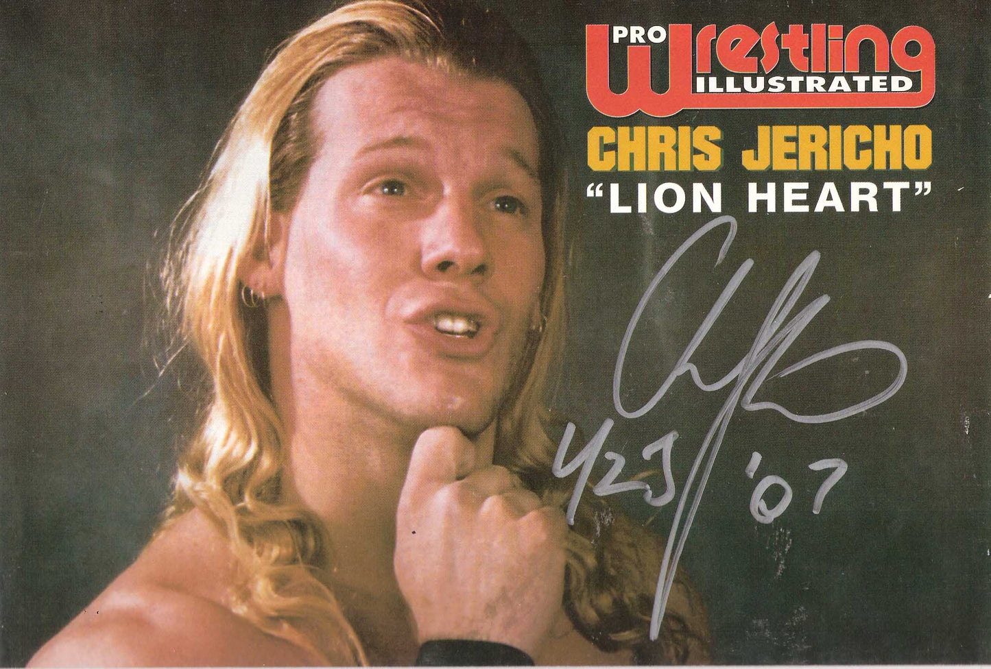 AM249  Chris Jericho  Y2J Autographed vintage Wrestling Magazine Poster w/COA