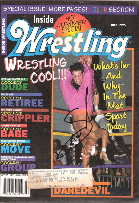 AM259 Sabu  Autographed vintage Wrestling Magazine  w/COA