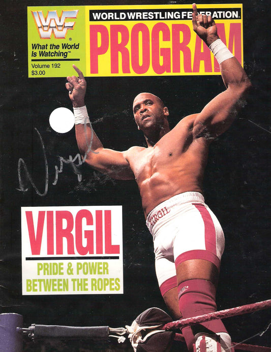 AM293   Virgil  Autographed vintage Wrestling Magazine w/COA