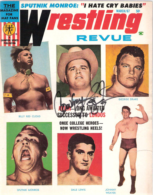 AM314 Cowboy Bill Watts  Signed  Autographed vintage Wrestling Magazine w/COA