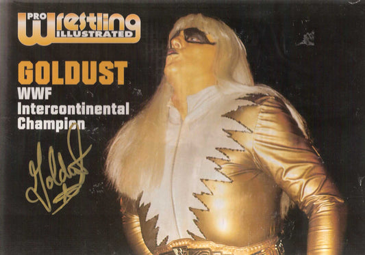 AM341  Goldust  Autographed vintage Wrestling Magazine Poster w/COA