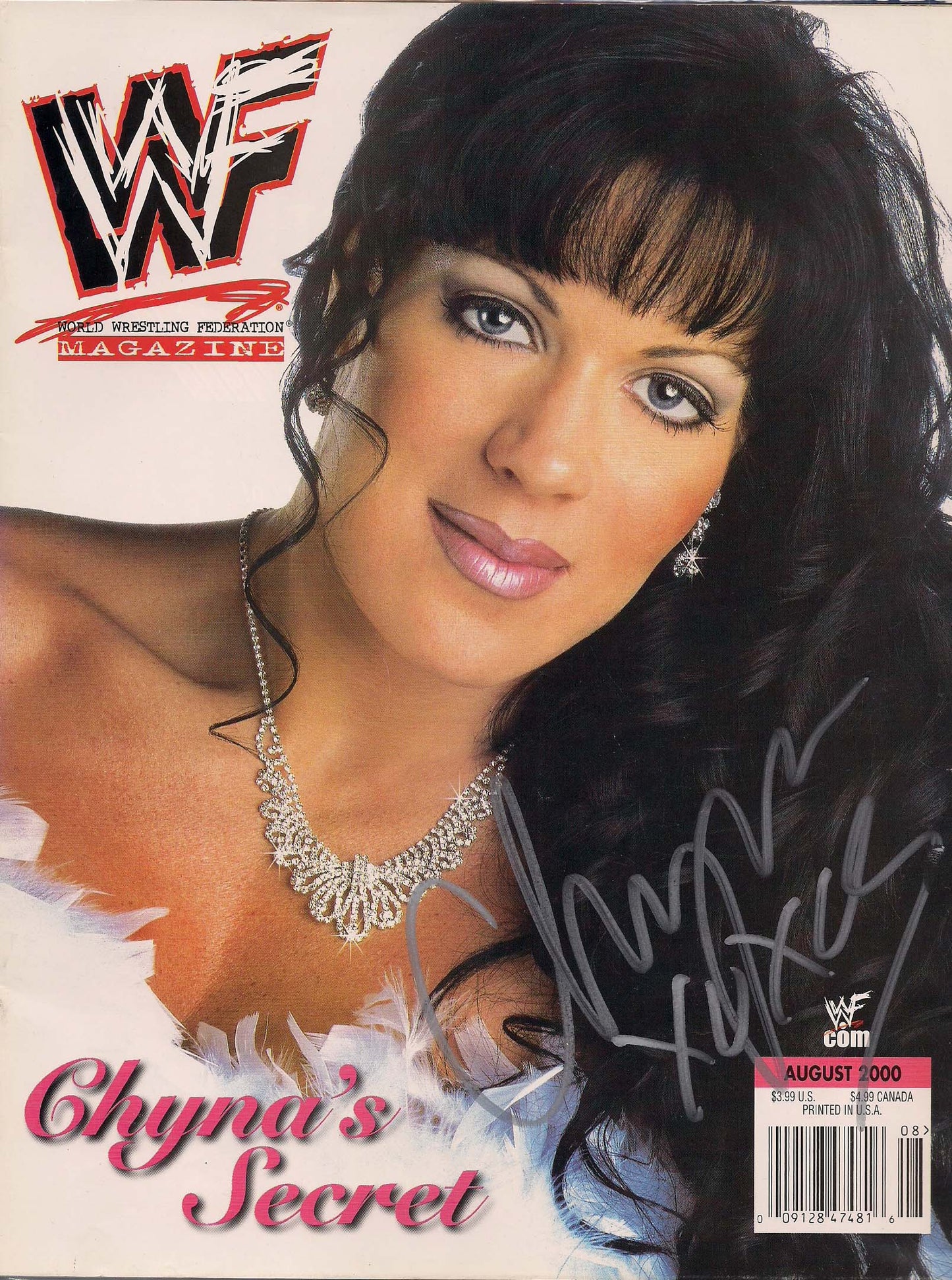 AM356 Chyna ( Deceased )  Autographed vintage Wrestling Magazine w/COA