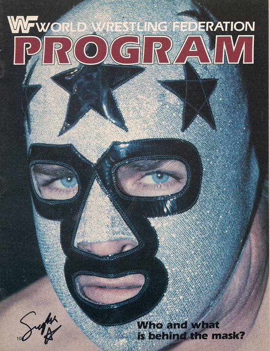 AM376  Masked  Superstar Autographed vintage Wrestling Magazine w/COA