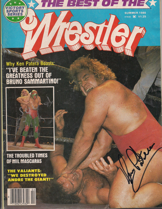 AM407  Ken Patera  Superstar Billy Graham Autographed vintage Wrestling Magazine w/COA