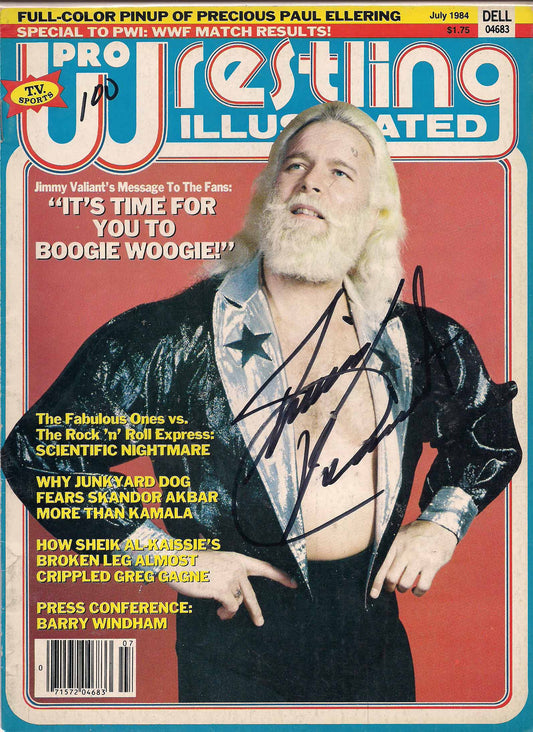 AM415 Handsome Jimmy Valiant Autographed Wrestling Magazine  w/COA
