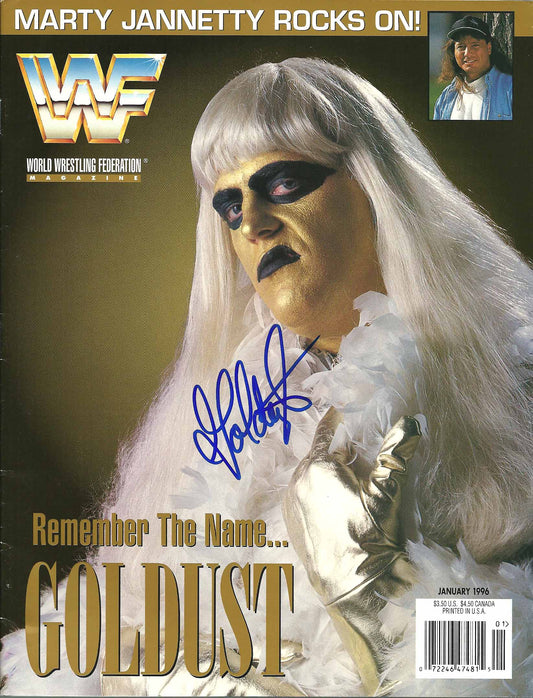 AM469  Goldust  Autographed  Vintage Wrestling Magazine w/COA