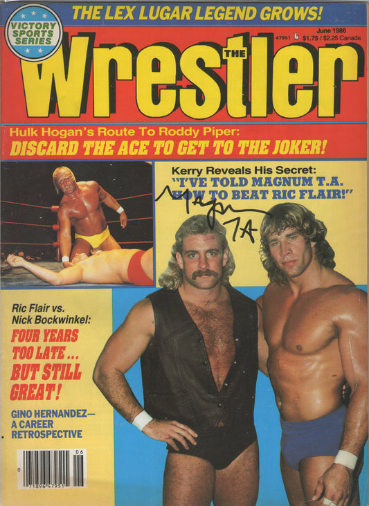 AM504  Magnum TA Autographed Vintage Wrestling Magazine w/COA