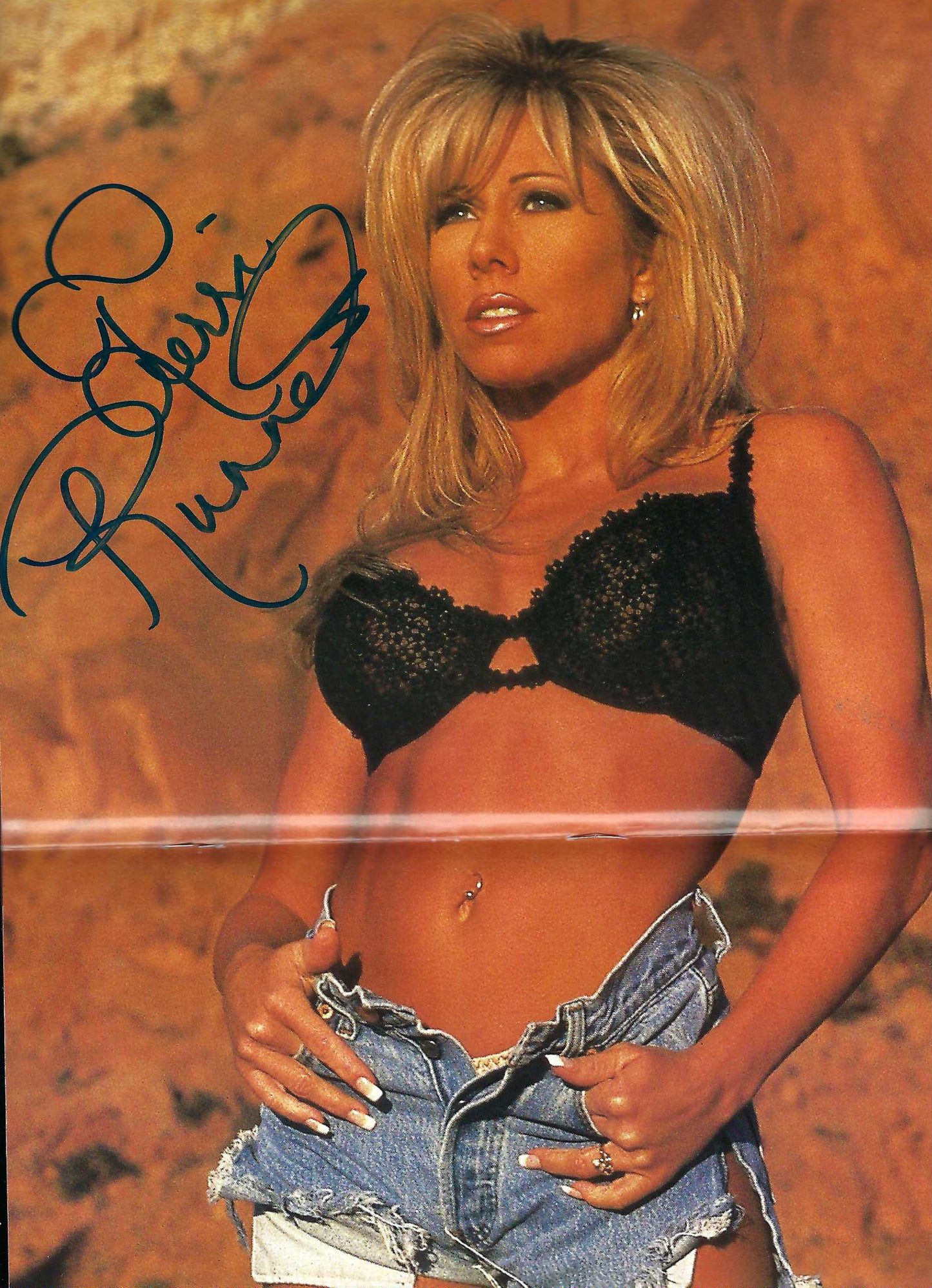 AM513  Mick Foley  Terri Runnels Autographed Vintage Wrestling Magazine w/COA