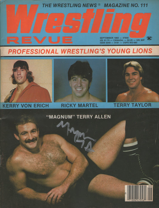 AM543  Magnum TA  Autographed Vintage Wrestling Magazine Poster  w/COA