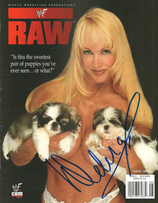 AM588   Debra McMichael   Autographed Vintage Wrestling Magazine w/COA