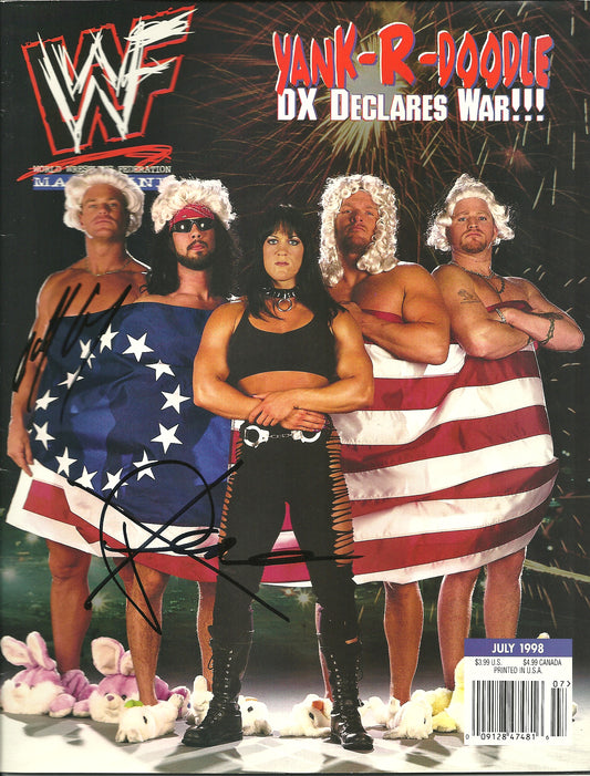 AM596   X-Pac  Billy Gunn  Autographed Vintage Wrestling Magazine w/COA