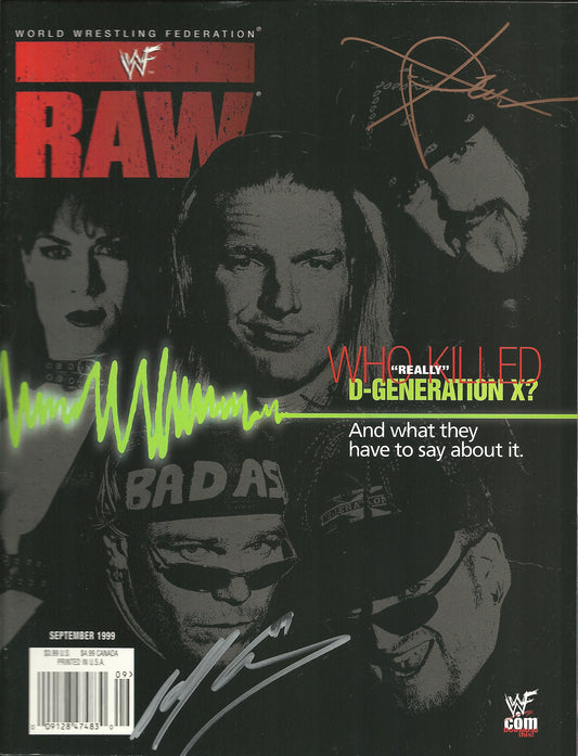 AM599  Billy Gunn  X-Pac  Autographed Vintage Wrestling Magazine w/COA