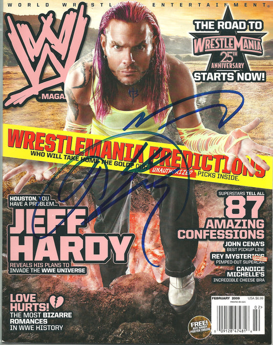 AM629  Jeff Hardy  Vintage Wrestling Magazine w/COA