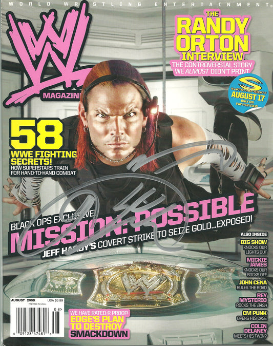 AM639  Jeff Hardy   VERY RARE Vintage Wrestling Magazine w/COA