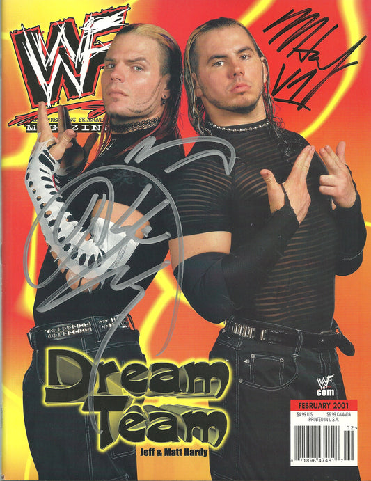 AM643  Hardy Boyz  VERY RARE   Vintage Wrestling Magazine w/COA