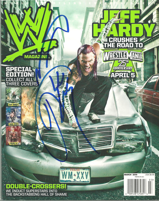 AM646  Jeff Hardy  VERY RARE   Vintage Wrestling Magazine w/COA