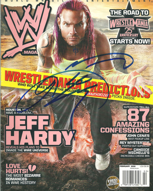 AM648  Jeff Hardy  VERY RARE   Vintage Wrestling Magazine w/COA