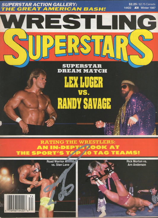 AM662 Road Warrior Animal ( Deceased ) Ricky Morton VERY RARE Vintage Wrestling Magazine w/COA