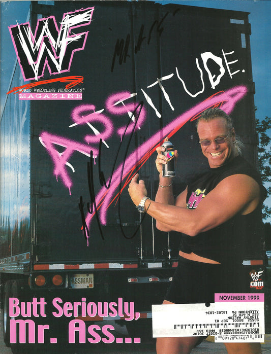 AM695  Billy Gunn   Autographed vintage Wrestling Magazine w/COA