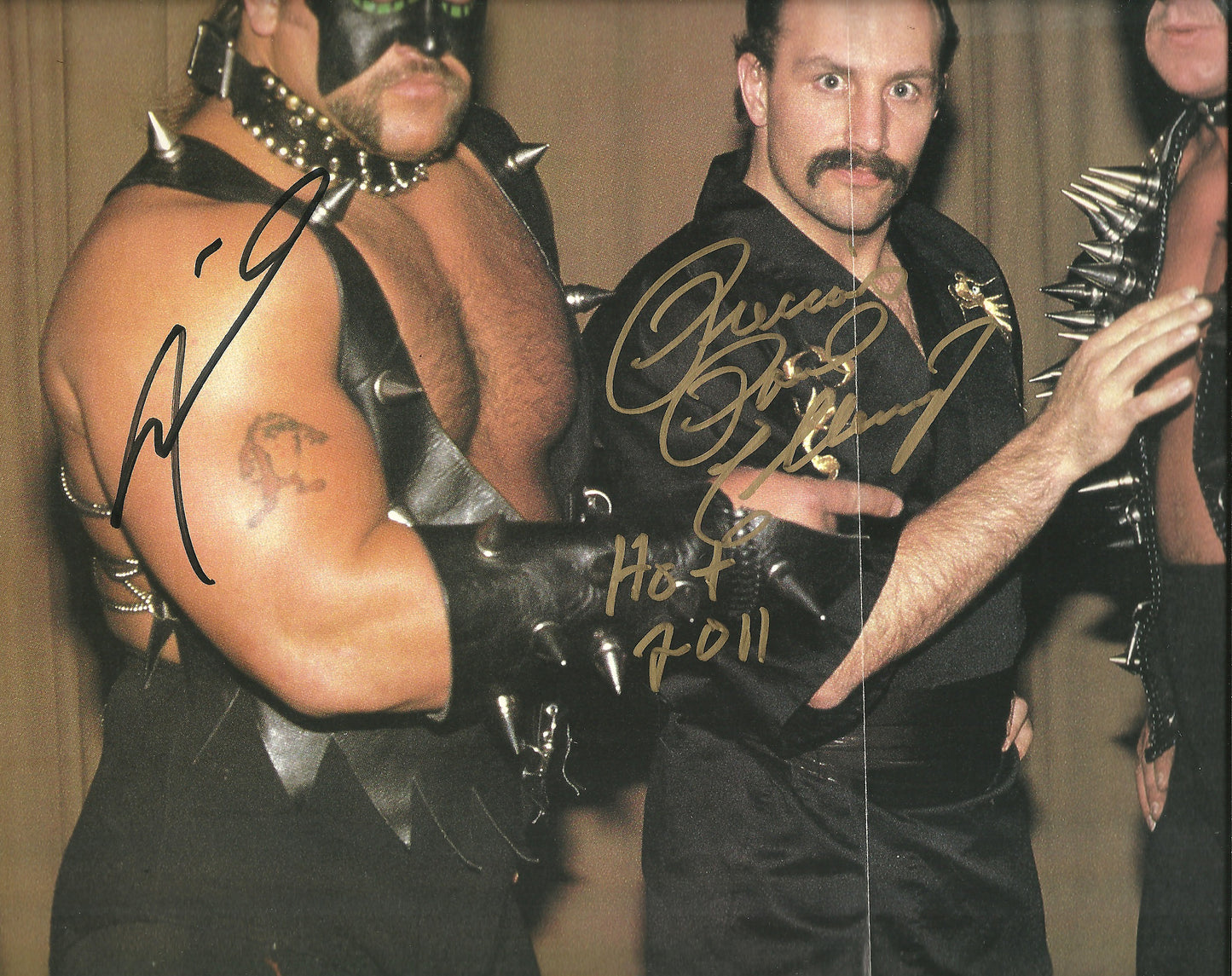 AM709  Rock and Roll Express Road Warrior Animal ( Deceased ) Precious Paul Ellering Autographed Vintage Wrestling Magazine w/  POSTER w/COA