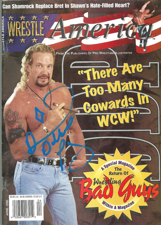 AM752 Diamond Dallas Page  Autographed Vintage Wrestling Magazine w/COA