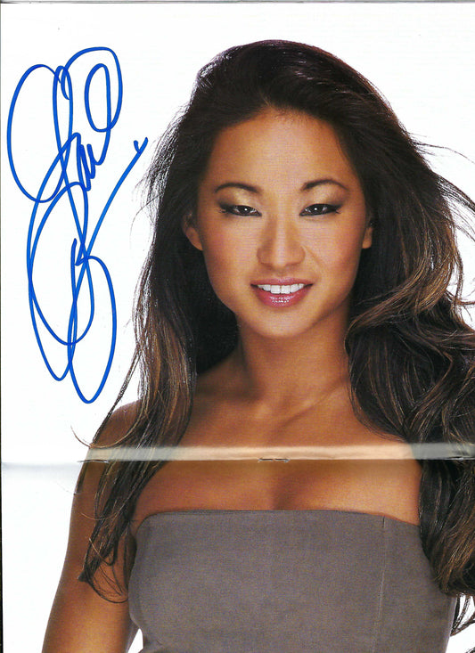 AM835  Gail Kim   VERY RARE Autographed Vintage Wrestling Magazine Double sided Centerfold w/COA