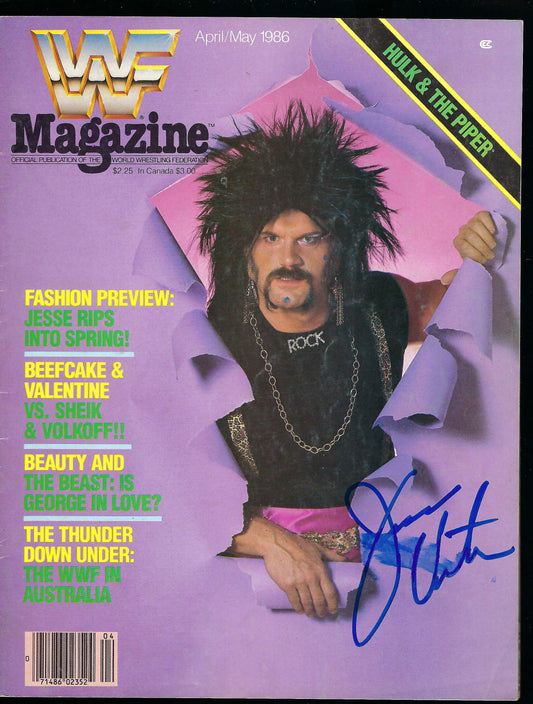 AM836  Jesse the Body Ventura   VERY RARE Autographed Vintage Wrestling Magazine  w/COA