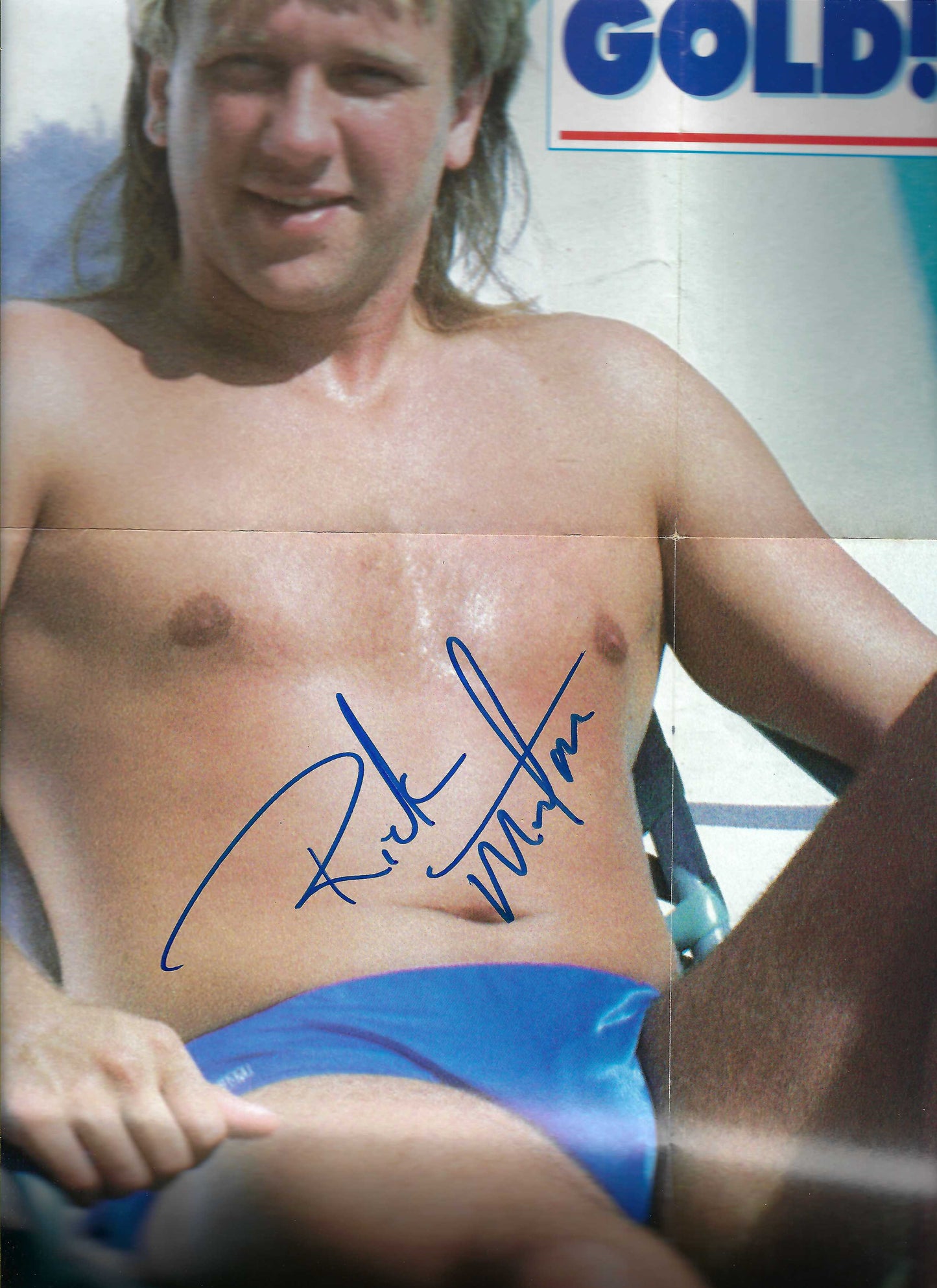 BD11 Ricky Steamboat X2 Rock and Roll Express 2X Masked Superstar  Nikita Koloff Autographed Vintage Wrestling Magazine / Program  w/COA