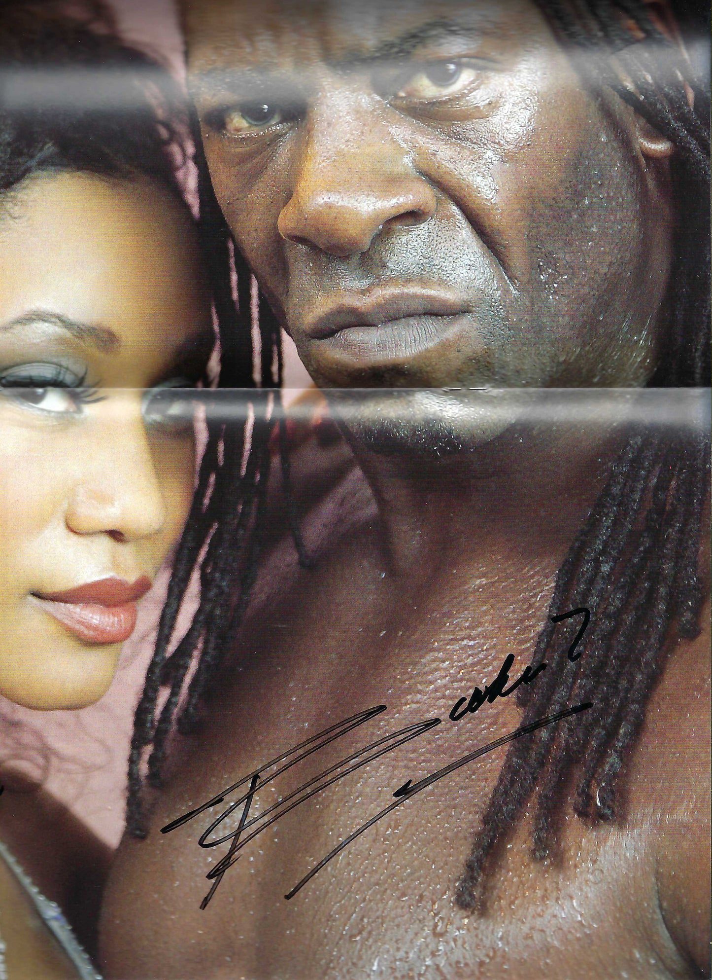 BD14  Booker T  Sharmell  Autographed Vintage Wrestling Magazine / Poster  w/COA