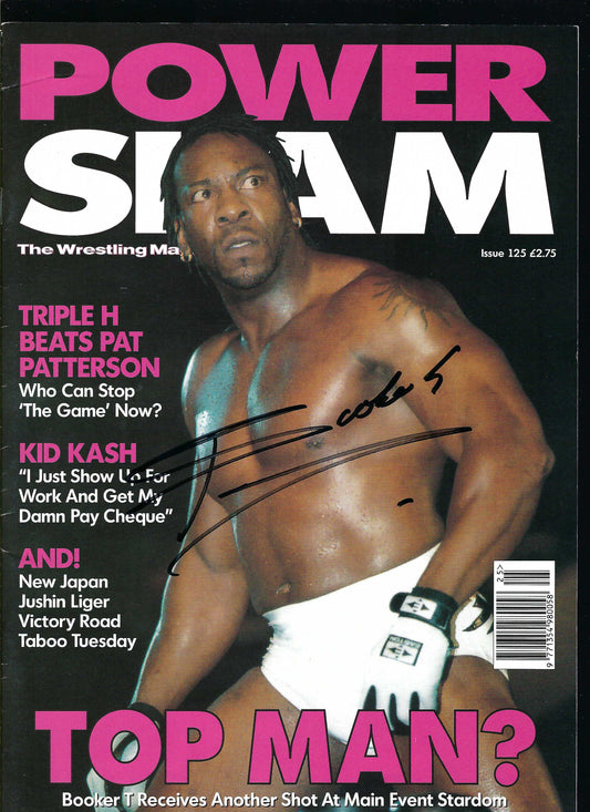 BD15  Booker T  Autographed Vintage Wrestling Magazine w/COA