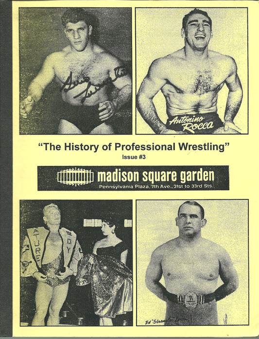 BRAM230  Bruno Sammartino Autographed vintage Wrestling Magazine w/COA