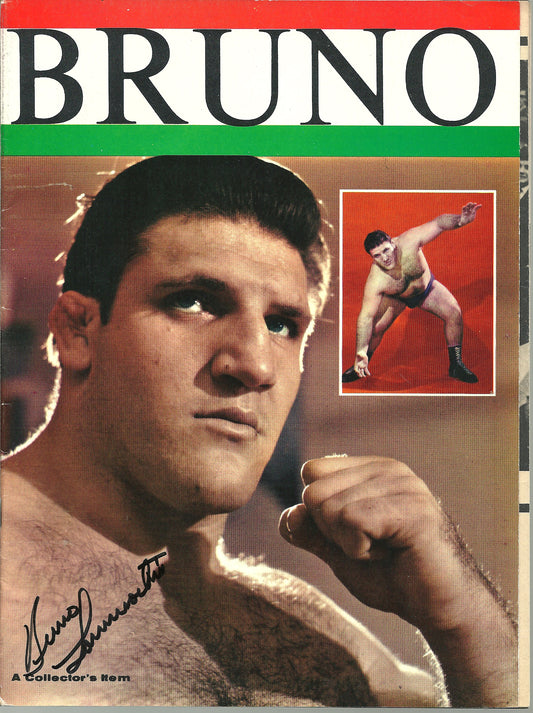 BRAM86  Bruno Sammartino ( Deceased ) Autographed vintage Wrestling Magazine w/COA