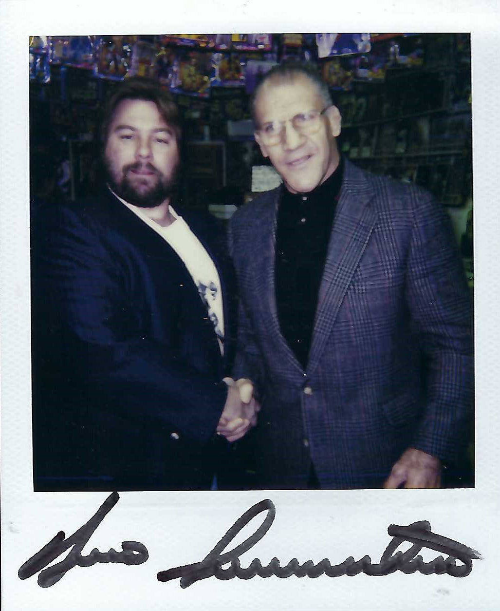 M428  The Living Legend Bruno Sammartino ( Deceased )  Autographed Wrestling Photo w/COA