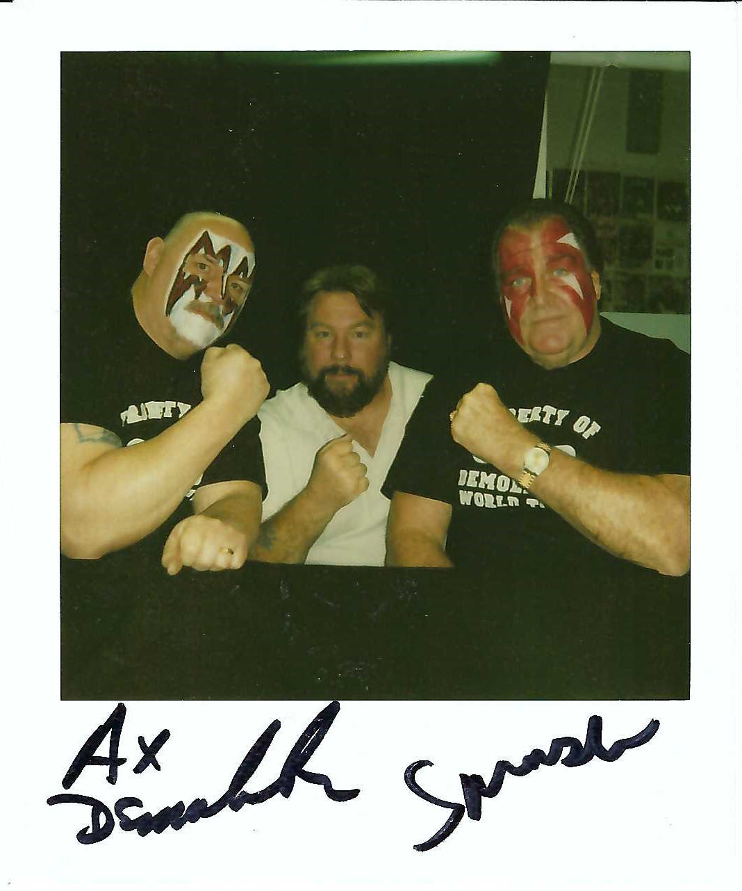 BD264  Jerry Lawler  Hulk Hogan  Demolition Autographed Vintage Wrestling Magazine  w/COA