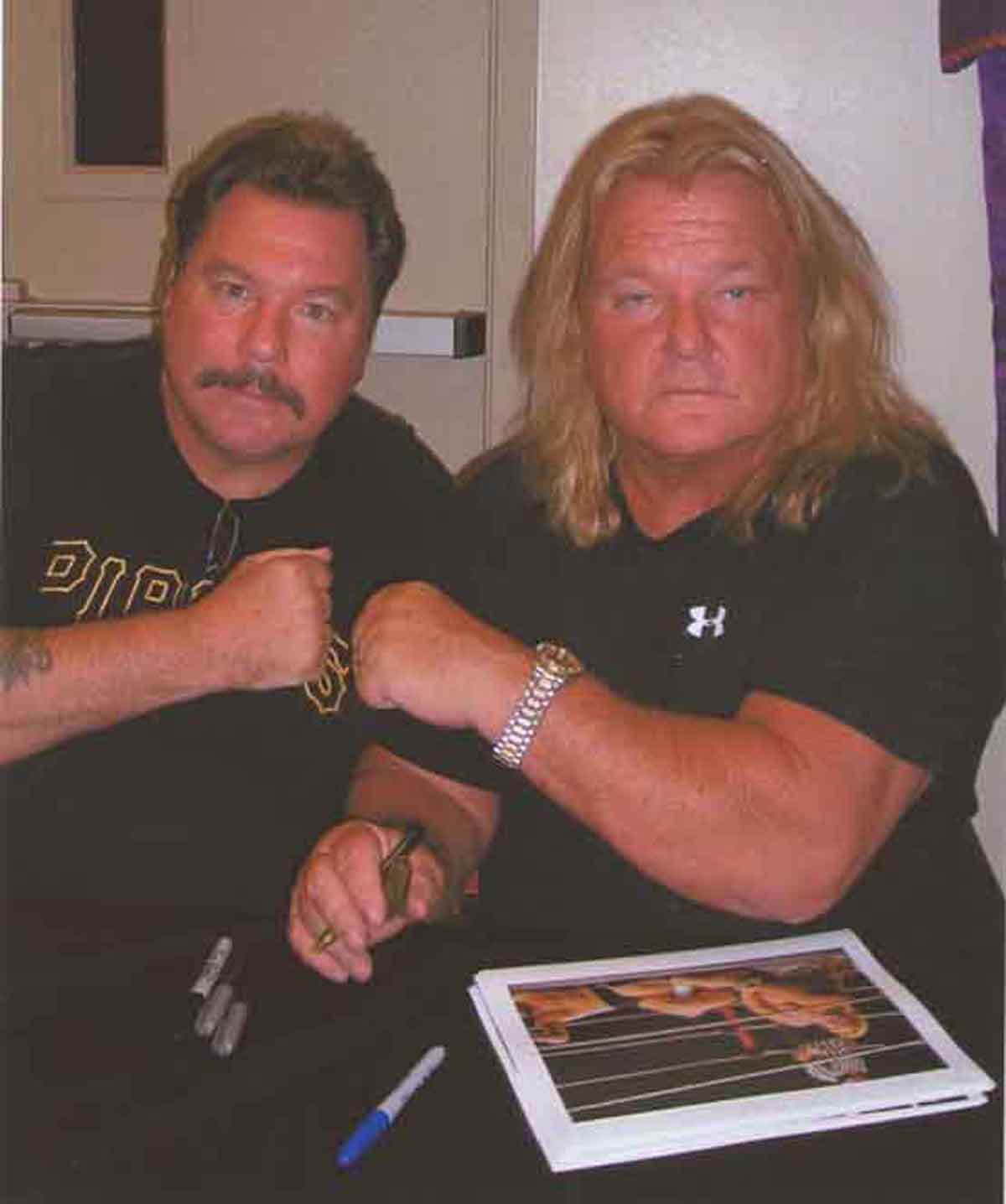 BD30  Greg Valentine  Larry Zbyszko  Tommy Rich  Autographed Vintage Wrestling Magazine / Program w/COA
