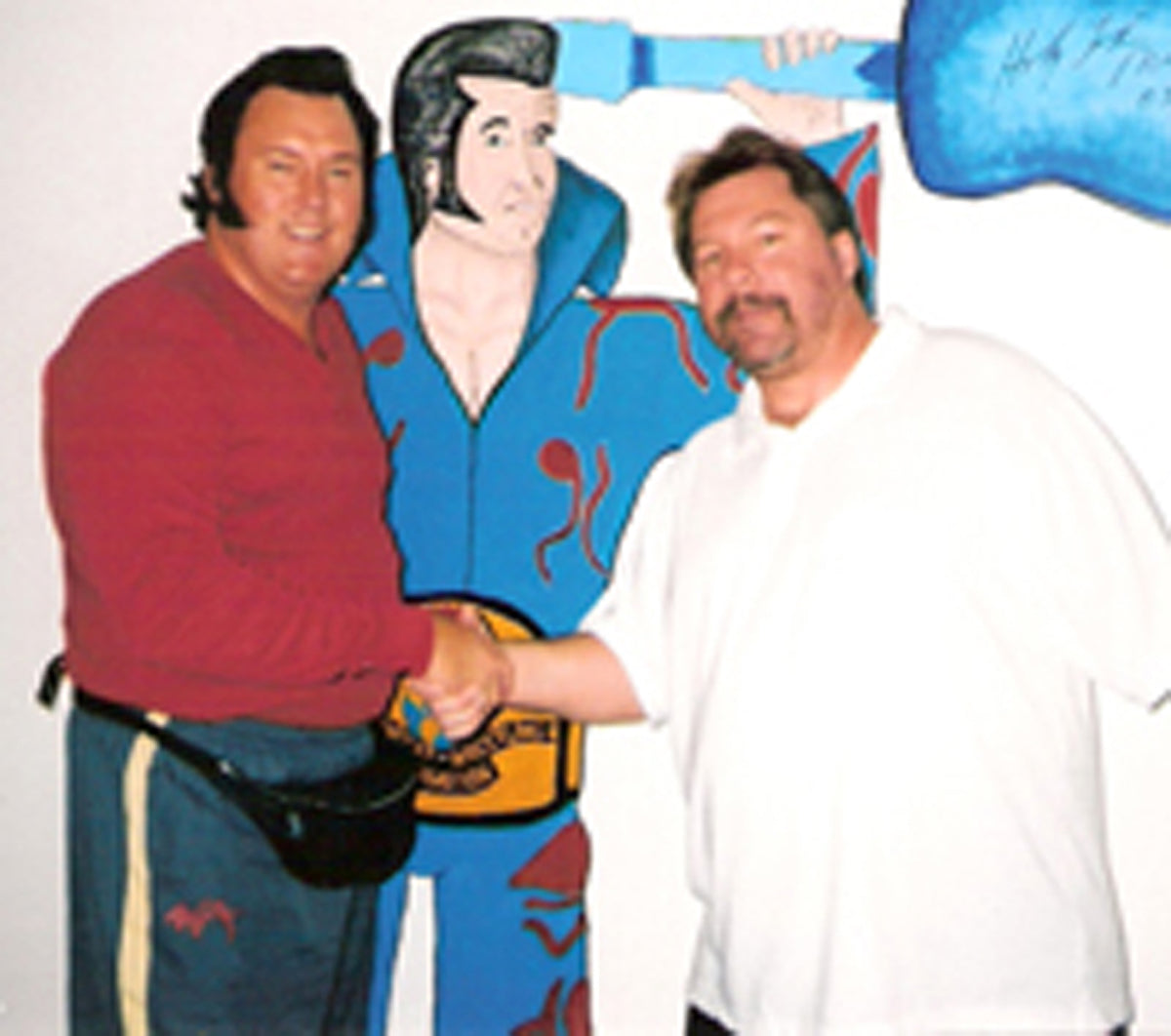 AM301  Honky Tonk Man Rugged Ronnie Garvin Signed Historical Wrestling Magazine  w/COA
