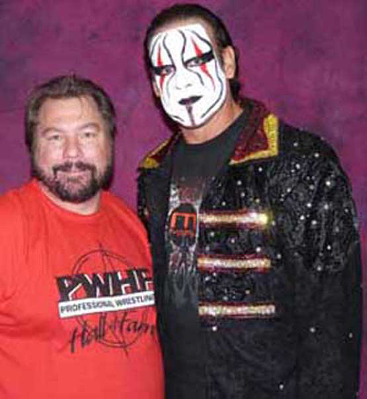 M3171  The Icon Sting  , The Great Muta Autographed 8x10 Wrestling Photo w/COA