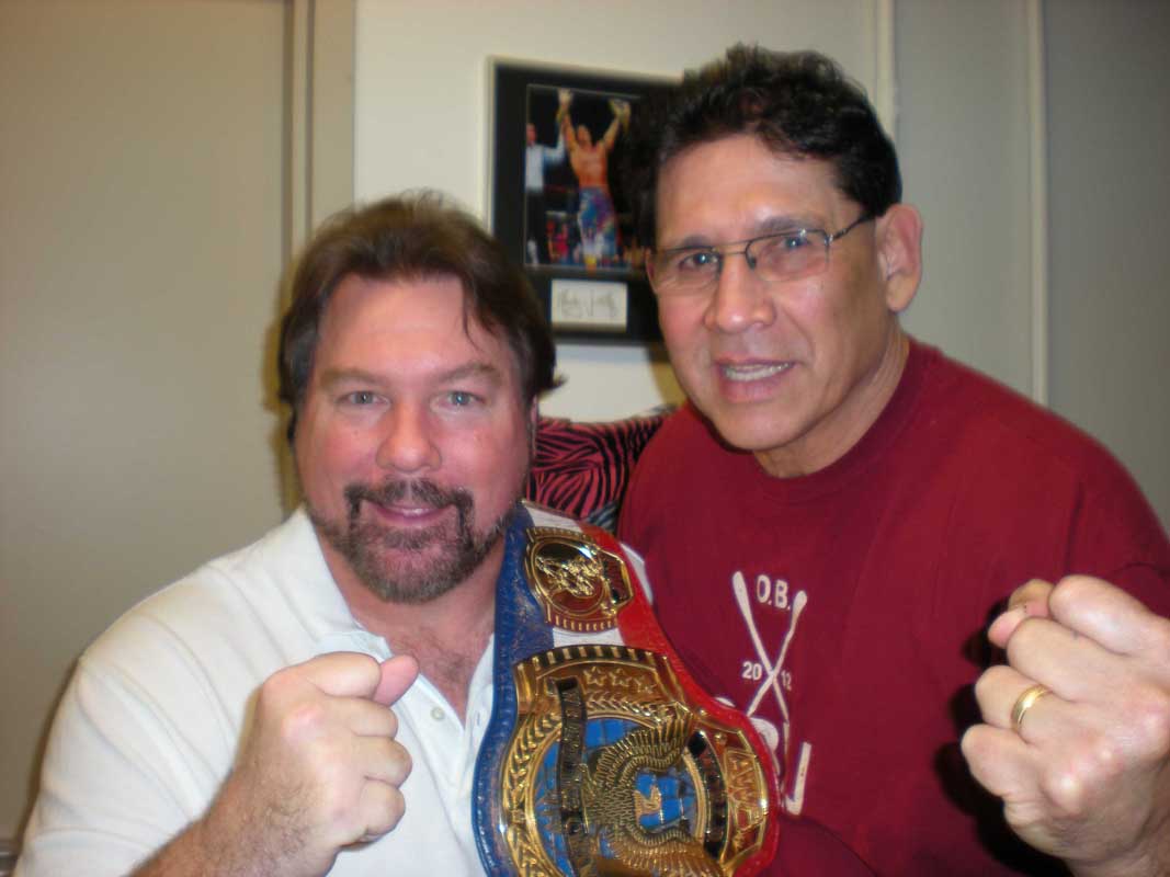 M3130  Strikeforce Tito Santana and   Rick Martel Autographed 8X10 Wrestling Photo w/COA