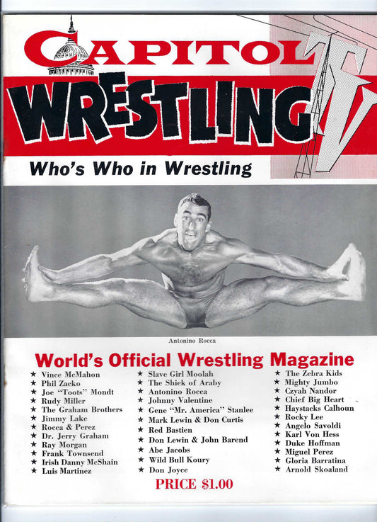 CW1  Capitol Wrestling Early 1960's  Photo Album  featuring Antonino Rocca , Johnny Valentine and much more