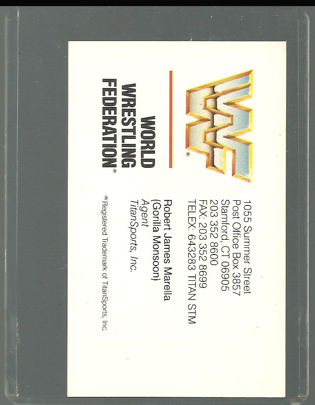 Gorilla Monsoon ( Deceased ) Business Card