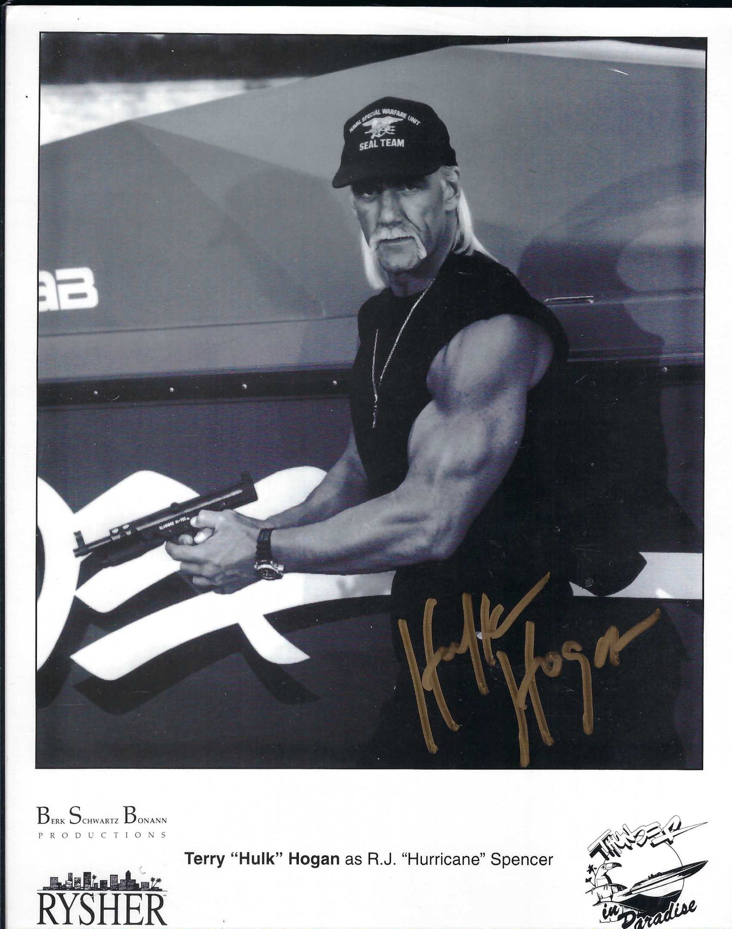 HHTP  Original Hulk Hogan Thunder in Paradise  Autographed 8x10 Wrestling Promo w/COA