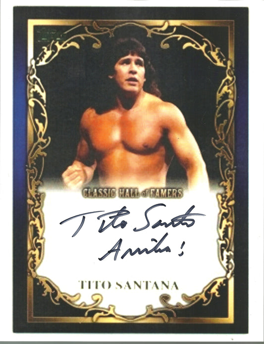 M127  Tito Santana Autographed Wrestling Photo w/COA