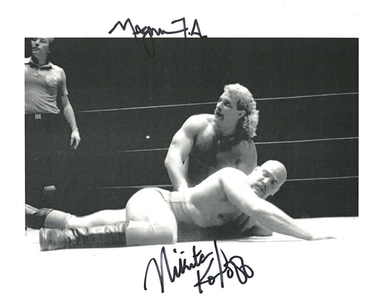 M211  Nikita Koloff vs Magnum TA Autographed Wrestling Photo w/COA