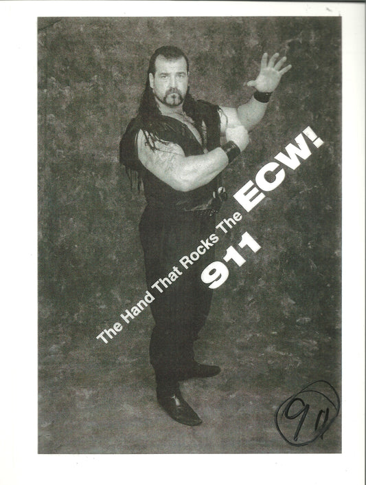 M234  911 Big Al Autographed Wrestling Photo w/COA