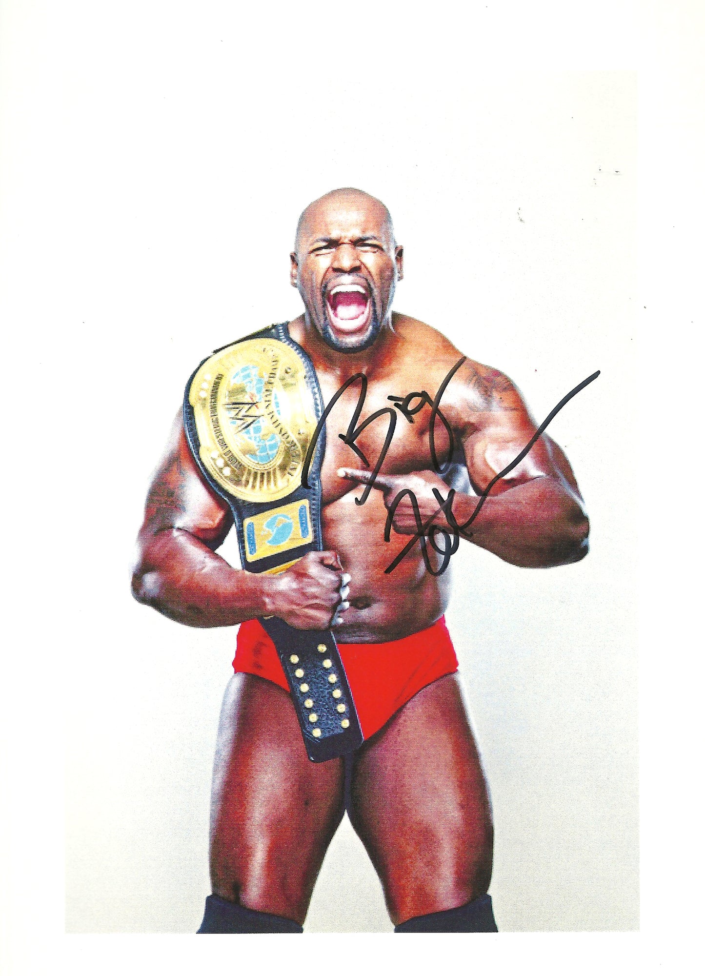 M246 Ezekiel Jackson Autographed Wrestling Photo w/COA