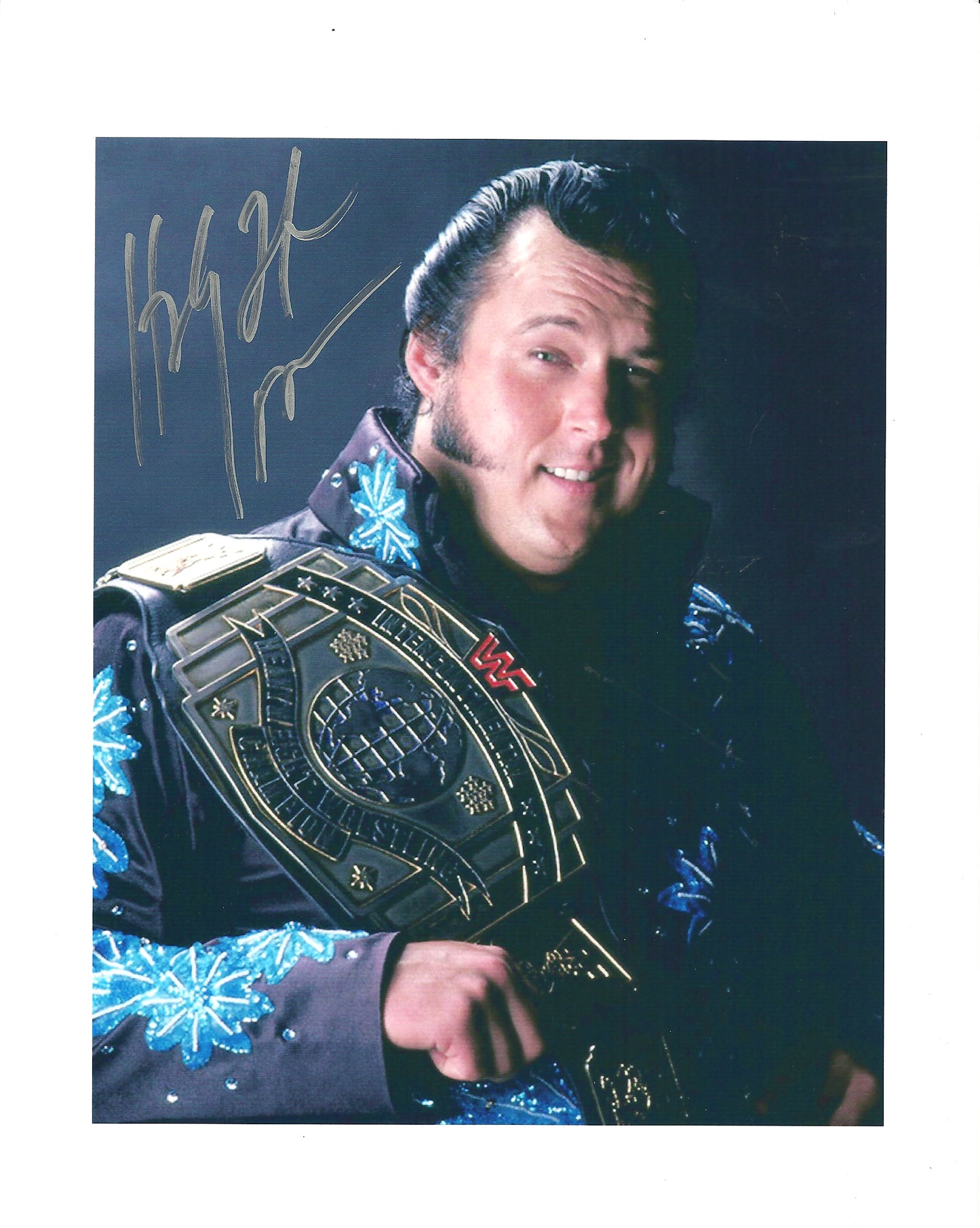 M260  Honky Tonk Man Autographed Wrestling Photo w/COA