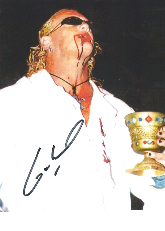 M274  Gangrel Autographed Wrestling Photo w/COA