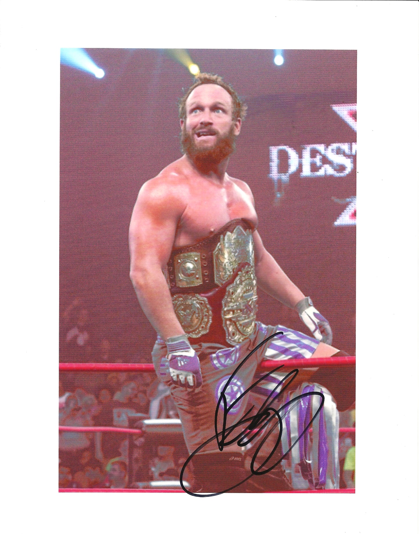 M276  Eric Young Autographed Wrestling Photo w/COA