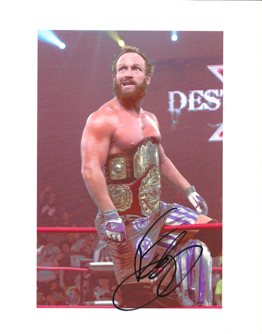 M276  Eric Young Autographed Wrestling Photo w/COA